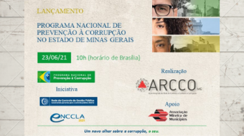Participe do lançamento do Programa Nacional de Prevenção à Corrupção no Estado de Minas Gerais